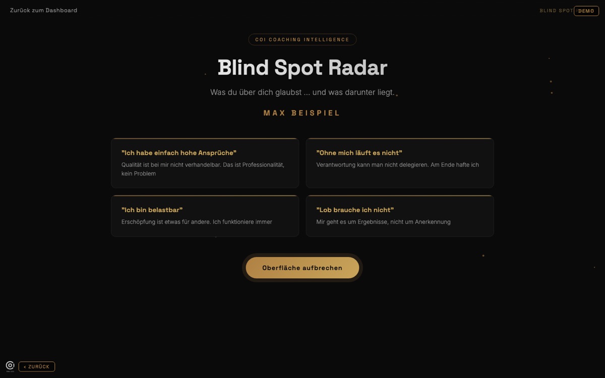 Blind Spot Radar: Analyse-Tool mit Aussagen zum Selbstbild
